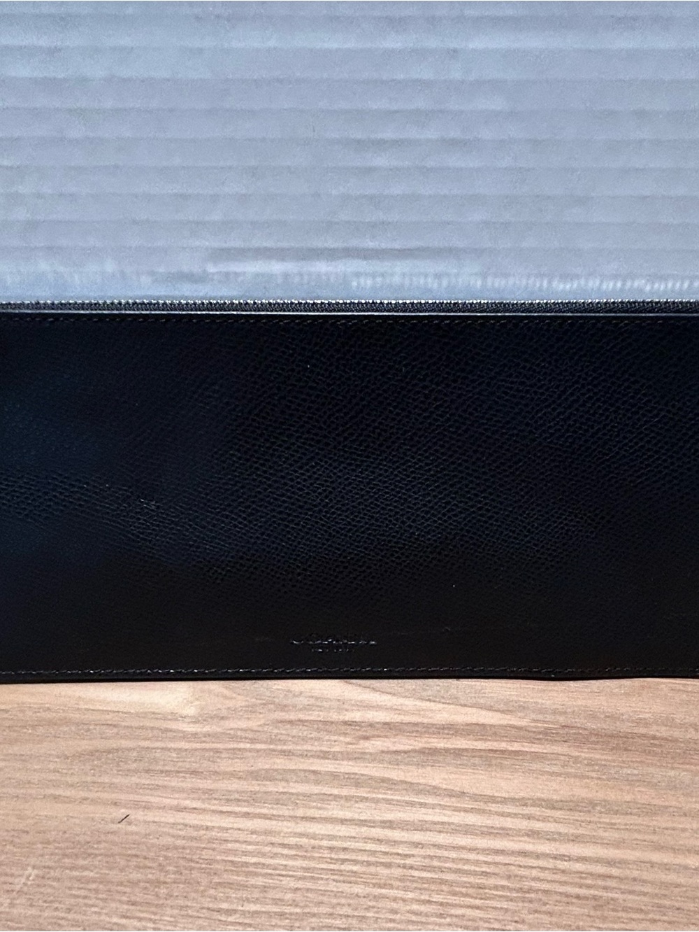Coach Black Silver Tab/Zipper Envelope Money Wallet/ Clutch Wallet NWOT